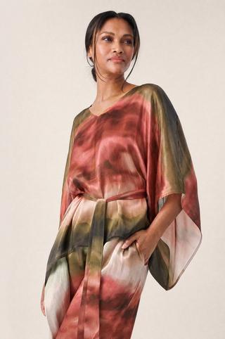 OMBRE SATIN KAFTAN TOP