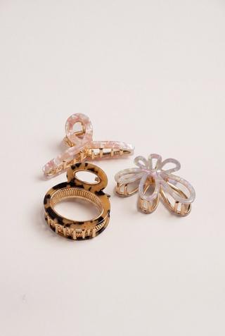 3 PACK HAIR CLAW SET