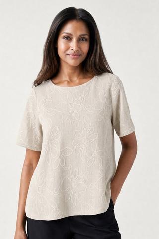 TEXTURED TOP NATURAL FLORAL