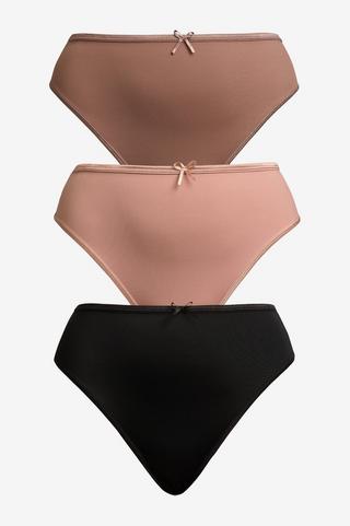 3 PACK HIGH CUT PANTIES