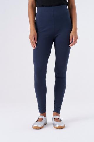COTTON LYCRA LEGGINGS NAVY