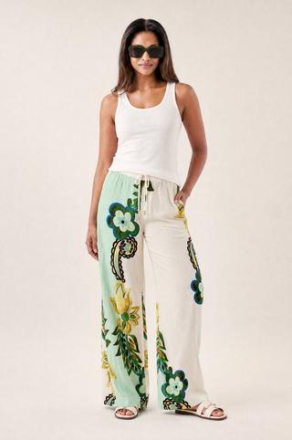 WIDELEG PRINTED PANTS