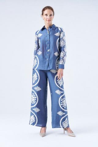 PRINTED WIDELEG PANTS