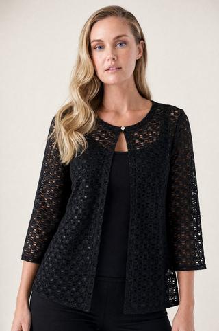 LACE COVERUP BLACK