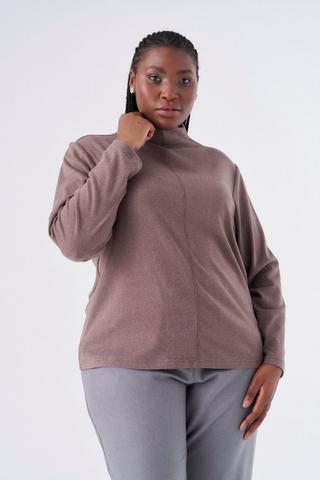 PLUSH FUNNEL TOP BROWN