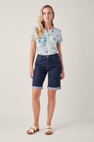 WONDERFIT DENIM BERMUDA SHORTS