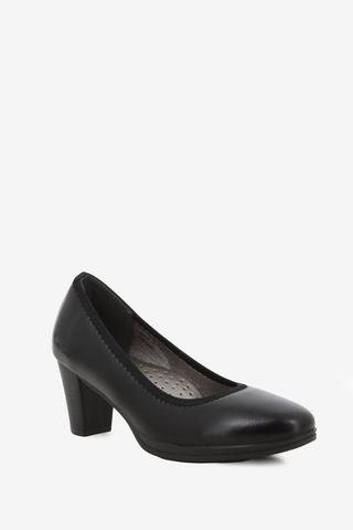 BLACK COURT HEEL - Pierre Cardin