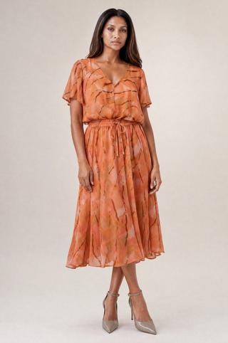 CHIFFON PRINTED SKIRT