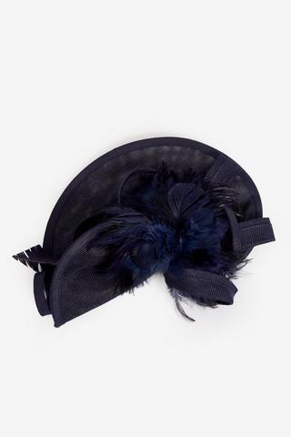 NAVY FASCINATOR