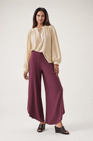 CACOON PANTS BURGUNDY