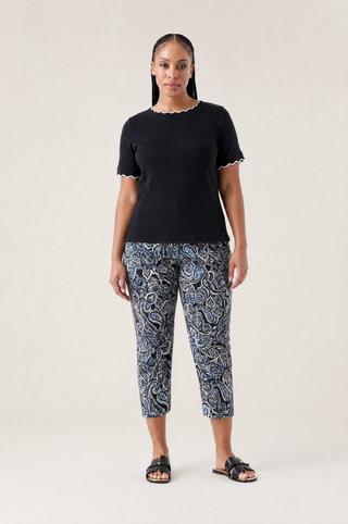 BENGALINE PRINTED CROP
