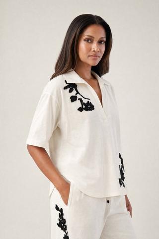 EMBROIDERED TOP WHITE