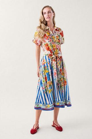 PRINTED SHIRT DRESS