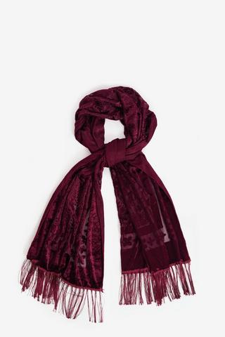 FLOCK SCARF BURGUNDY