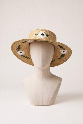 NATURAL STRAW HAT VISOR