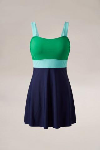 COLOUR BLOCK SWIMDRESS