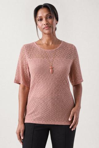 LACE TOP PINK