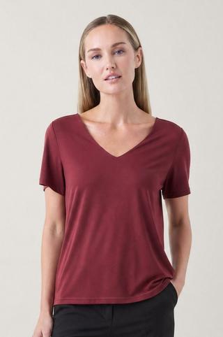 PONTE V-NECK T-SHIRT