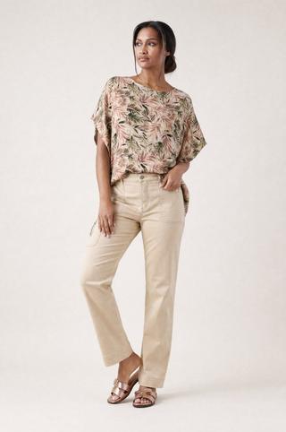 UTILITY SLIM LEG PANTS TAUPE