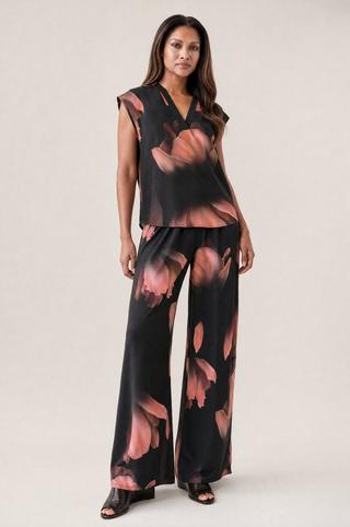 FLORAL PRINT WIDELEG PANTS