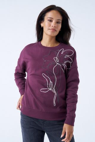 EMBROIDERED FLEECE PULLOVER