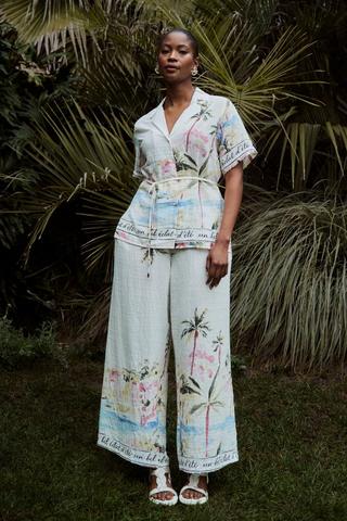 COASTAL PRINT PANTS