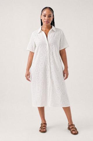SHIRT DRESS ANGLAISE WHITE