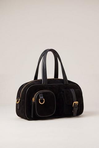 SUEDE FEEL MULTI POCKET BAG
