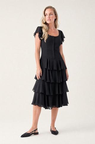 CHIFFON DRESS BLACK