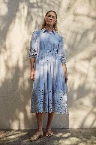 ANGLAISE SHIRT DRESS LIGHT BLUE