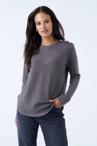 TEXTURE TOP CHARCOAL