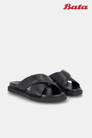 BLACK CRISS CROSS SANDAL - Bata