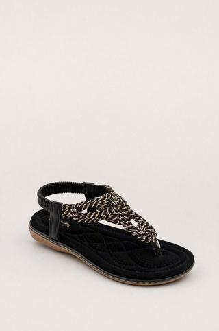 WONDERFIT THONG SANDALS BLACK