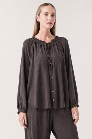 HENLEY TOP CHOC BROWN