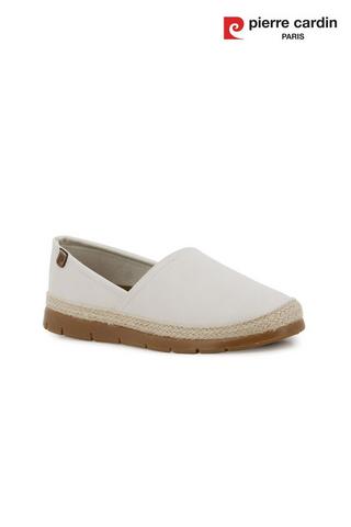 WHITE ESPADRILLE SLIP ON - Pierre Cardin