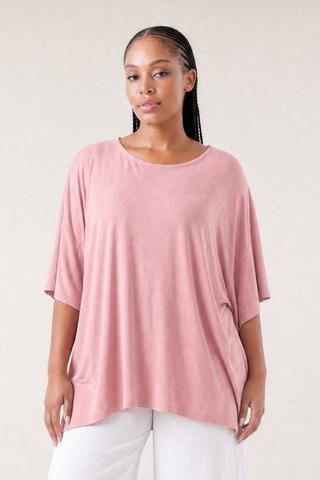 SHORT SLEEVE SWING TEE PINK