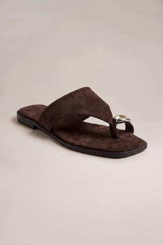 SLIP ON SANDAL CHOC BROWN