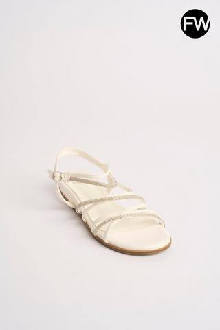 DIAMANTE STRAPPY SANDALS - Footwork