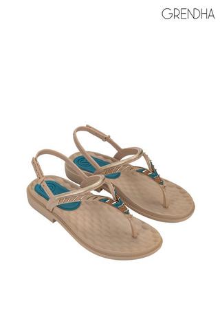 BEIGE SLINGBACK SANDALS - Grendha