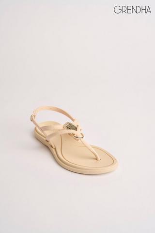 SLINGBACK SANDALS BEIGE - Grendha
