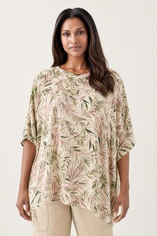 LEAF PRINT SWING TEE