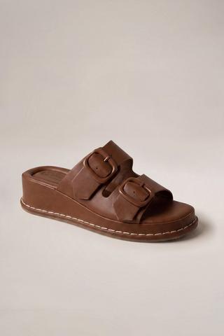 WONDERFIT COMFORT WEDGE CHOC BROWN