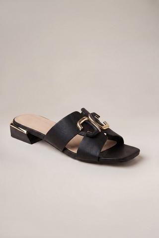 METAL TRIM SANDAL BLACK