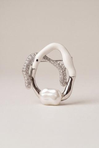 SILVER STATEMENT BROOCH
