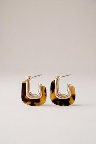 SQUARE ACETATE HOOP EARRINGS