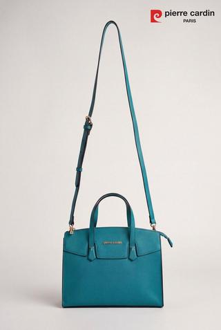 VIVIAN SATCHEL BAG TEAL - Pierre Cardin