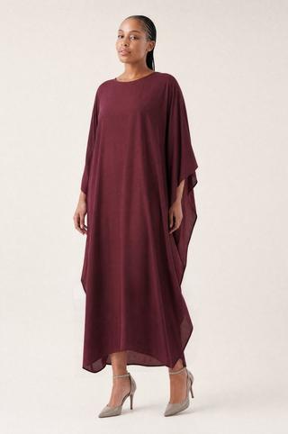 BURGUNDY KAFTAN DRESS