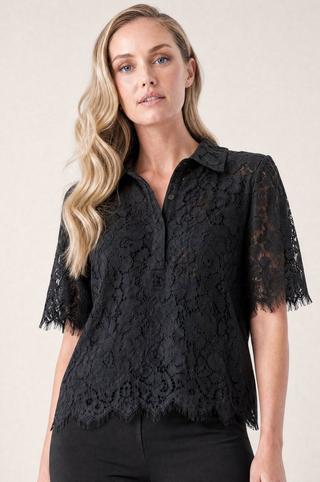 LACE SHIRT BLACK