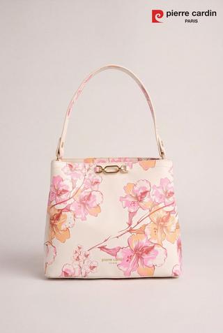 FLORAL PRINT SATCHEL BAG - Pierre Cardin