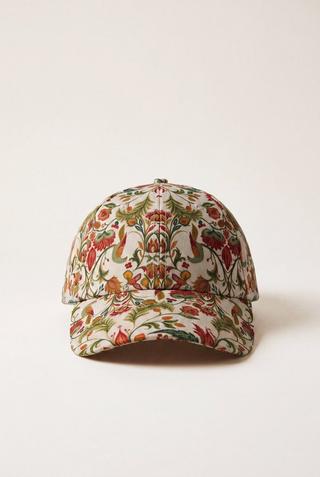 FLORAL PRINT PEAK CAP